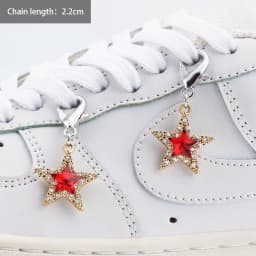 1PC Heart Star Pearl Shoe Laces Chain Punk Luxurious Diamond DIY Detachable Studded Pentagram Shoelace Accessories Jewelry Penda