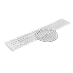 1pc Aviation Aircraft Navigation Plotter 360 Degrees Rotating Aviation Plotter Slide Ruler ABS Transparent
