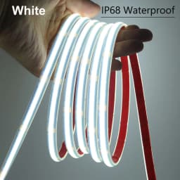 12V 24V IP68 COB LED Strip Black PCB 1m-20m 320LEDs/m COB Light High Density RA90 Cool Nature Warm White Waterproof Outdoor Lamp