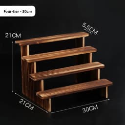 Pure Wood Display Stand Storage Rack Desktop Figurine Bubble Mat Doll Meat Green Plant Multi-layer Staircase Rack