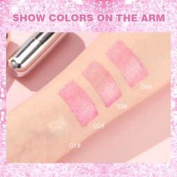 QIBEST Glitter Lipstick Lip Balm Color Change Transparent Moisturizing Crystal Jelly Pearlescent Lip Plumper Gloss Tint Cosmetic