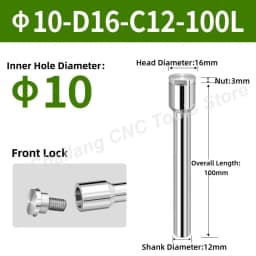 Saw Milling Cutter Slitting Saw Arbor Blade Holder CNC Slotting Machining Metal Cutting Tool Front Rear Lock 5 6 8 10 13mm
