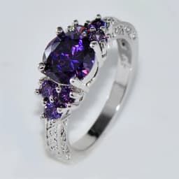 Splendent White Zircon Engagement Ring Luxury Crystal Round Stone Rings For Women Men Silver Color Wedding Bands Stylish Jewelry