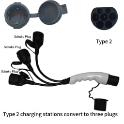 Portable 220V Type 2 Male Plug to Schuko Socket EV Charging Adapter For EV Charger EV Connector