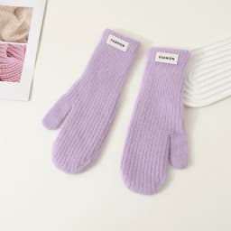 27CM Long Imitation Rabbit Hair Thickened Knitted Yarn Gloves Women Winter Keep Warm Cute Lovely Multicolor Elasticity Mittens