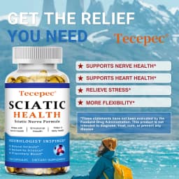 Relieve Sciatica Capsules - Relieve Pain, Improve Flexibility, Support Nerve and Joint Health, Relax Muscles
