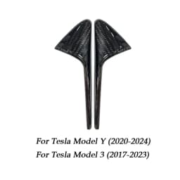 100% Real Carbon Fiber For Tesla 2021 2022 2023 Model Y 3 Fender Side Camera Protective Cover Accessories Glossy Matte Color