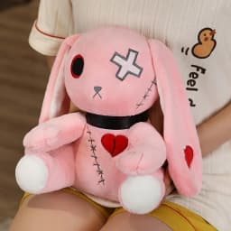 Spooky Gothic Bunny Stuffed Crazy Rabbit Plush Toys, Spooky Gothic Bunny Stuffed Animal Cute Horror Dreadful Bunny Doll, For Hal