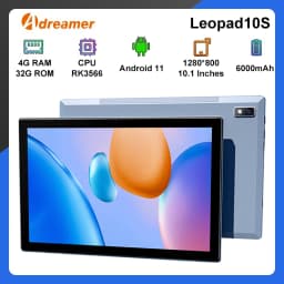 Adreamer 10.1-Inch Tablet LeoPad20 Android13 GPS Octo Core 1280*800 IPS Display 3GB 32GB 6000mAh Battery Metal Body Tablet