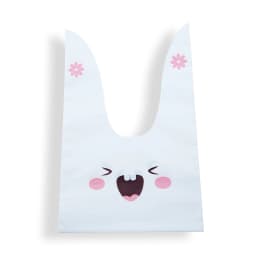 10/20pcs Cute Rabbit Ear Bags Plastic Cookie Candy Gift Bags For Easter Party Biscuits Snack Baking Packing Supplies Kids Gifts