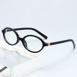 Unisex Retro Oval Eyeglass Frame Transparent Anti-blue Light Computer Glasses Optical Spectacle Frame for Men Women