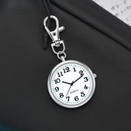 New Tiny Cute Quartz Pocket Watch with Keyring Minimalist Quartz Nurse Watch for Women Men Doctor Student Vintage Pendant Watch