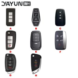 AUTOKEY YAYUN capa de chave de substituição com 2/3/4/5 botões, adequada para diversos modelos de carros
