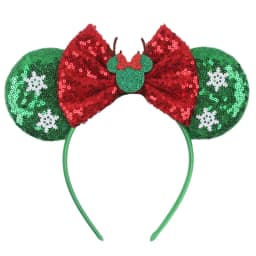 New Christmas Days Wheels Mouse Ear Headband Sequin Bows Girl Adult Kids DIY Party Cosplay Hair Accessories Princess Hairband