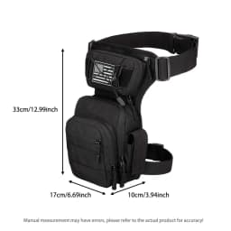 Multi-compartment Portable Thigh Pack, Dual Strap Secure Waist Bag, Outdoor Tool Storage Bag
