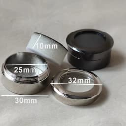 Black Round Diamond Display Box Stone Gem Storage Case Store Show Gemstone Organizer Silver Metal Diamond Gift Packaging Box