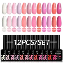 LILYCUTE 12PCs 7ml Nude Brown Red Nail Gel Polish Set Semi Permanent UV Gel For Nail Art Manicure Soak Off Gel Nail Polish Kit