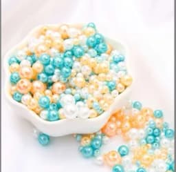 150Pcs Mix Size 3-8mm Beads With Hole Colorful Pearls Round Acrylic Imitation Pearl for DIY Jewelry Making Necklace Bracelet