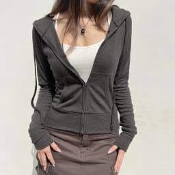 Casual Streetwear Basic Hooded Pockets Sweatshirt Tracksuit Solid Long Sleeve Hoodies Women 2026 Autumn Spring Fashion