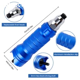 Pull Rivet Gun 2.4mm 3.2mm 4.0mm 4.8mm 6.4mm Aluminum Alloy Rivet Gun, Electric Rivet Gun Converter, Home Cordless Riveting Tool