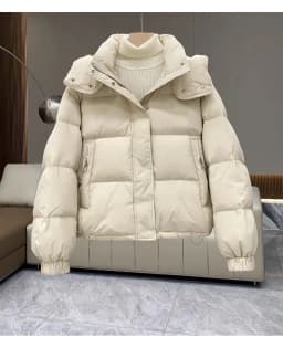 Women's Loose Fit Cotton Jacket 2025 Winter Warm Short Korean Style Color Versatile Elegance Hooded Cotton Coat