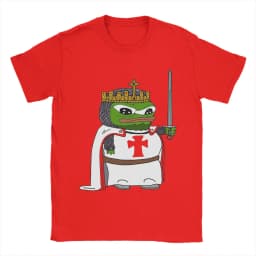 Pepe Knight's Templar Apu T Shirts Men 100% Cotton Humor T-Shirt O Neck Tees Short Sleeve Tops Gift Idea
