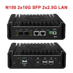 Topton Solid Firewall PC Computer Intel N150 N100 2x10G SFP or 2x10G 2x2.5G LAN Type-C 2xNVMe+SATA NAS Mini PC Home Lab Server