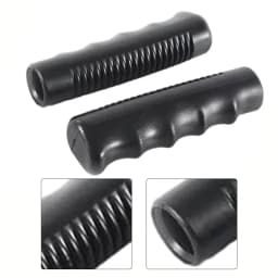 2pcs Wheelbarrow Handles Non-slip Handles Rubber Round Tubes Anti-skid Shock Absorption Black Replacement Handles
