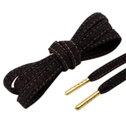 Fashion Blue Denim Shoe Laces with Strap Flat Decorative Cord Promotional Gift Durable Shoelaces String for Brands Shoes Boots