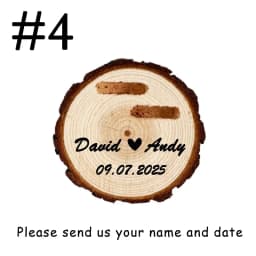 Wooden Double Slot Ring Box for Wedding Ceremony Engagement Anniversary Gift Engraved Ring Bearer Holder Box Free Personalised