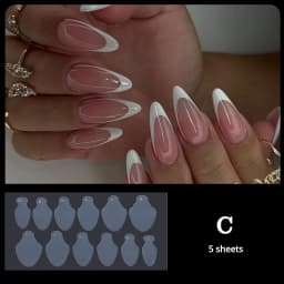 Dual Nail Forms Mould French Sticker Reusable Soft Silicone Pads for Nail Mold Gel Extension Quick Building Manicure Tools
