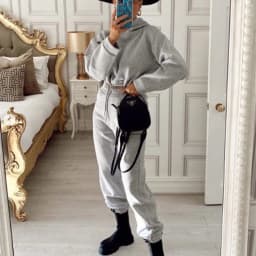 Winter Tracksuit Women Two Piece Set - Oversized Hoodie Sweatpants Solid Color Sportswear Suit |Casual Sweatshirt Trouser Set