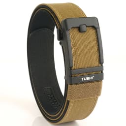 TUSHI New Double-layer Reinforced Automatic Buckle Training Quick Hanging Pistol Belt Men Nylon Outdoor Leisure IPSC Accessories