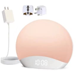 Awakening Wake Up Sunrise Alarm Clock Table Clock Dimmable with 3 Ring 8 Nightlight 26 Sound Sleep Timer Night Light