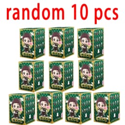 1-12pcs Anime Demon Slayer Blind Box Tanjiro Kamado Nezuko Cartoon Figure PVC Model Ornament Child Christmas Halloween Gift