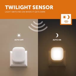 EU Plug LED Sensor Night Light Smart Dusk‑to‑Dawn Warm Light for Room Corridor Bathroom Home Decor