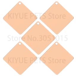 50pcs Square Stainless Steel Customized Pet ID Tag Personalized Dog Tag DIY Name Engravable