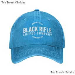 Black Coffee Rifles Hat Baseball Cap Vintage Washed Dyed Dad Hat Adjustable Hat