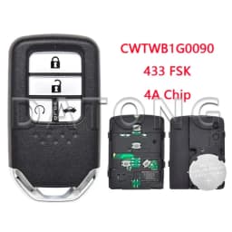 Datong World CWTWB1G0090 4A Chip 433MHz Car Remote Key For Honda Accord Inspire Fit HRV Venzel Jazz Envix Crider City Sport