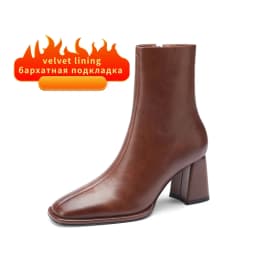 Women Ankle Boots Luxury Genuine Leather High Heels Zipper Black Chelsea Short Boot 2026 Elegant Female Booties Designer Shoe 42