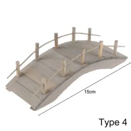 Dollhouse Mini Wooden Arch Bridge with Railing Water Well Chicken Coop Miniature Fairy Garden Micro Landscaping Decoration Model