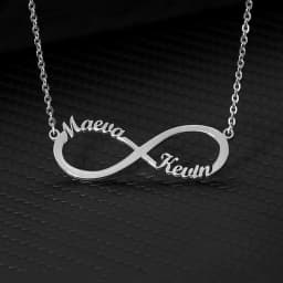 Custom Heart Names Infinity Necklaces For Women Men Stainless Steel Customized Necklace Pendant Personalized Chain Jewelry Gift