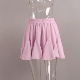 Talenza Women's White Mini Skirt A Line High Waist Sexy Cute Ruffle Retro Tennis Skirt Black Elastic Waist Skirt Summer Skirts