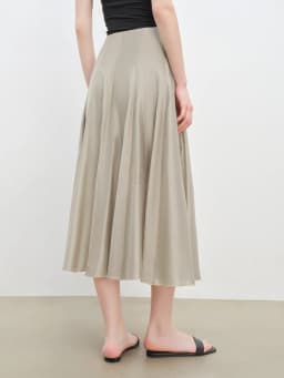 ZIQIAO Split Cut Design Trapeze Dress for Petite Women 2025 Summer New Arrival Elegant Style Mid-Length Half-Skirt 25ZQ92403