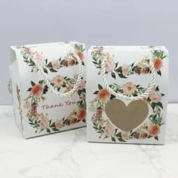 10PC DIY Handmade Paper Gifts Package Box with Window Thank You Paper Hanger Box for Candy Wedding Favors Wrapping Package