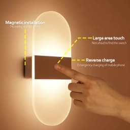 Rechargeable Wireless Wall Lights LED Indoor Light for Bedroom Bedside Balcony Corridor Lamps Decor LED Wall Lamp Home Decor