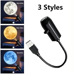 Planet Moon Projector Light Romantic USB LED Night Light Bedroom Atmosphere Projection Decorative Lamps for Ceiling Window Wall