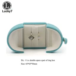 Double Open Button Jewelry Box Valentine's Day Birthday Surprise Gift Ring Pendant Stud Necklace Box Jewelry Boxes and Packaging