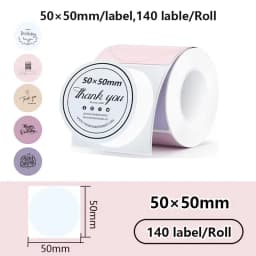 1Roll Label Sticker Self-Adhesive Thermal Paper,Suit for M110 M220 M200 E210 P50 DETONG P1 WP9520 Munbyn Nelko PM220 MiniPrinter