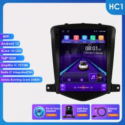 9.7'inch 2Din Carplay Android 13 Car Radio For Chevrolet Cruze J300 2008-2012 Multimedia Navi GPS Head Unit Stereo BT 4G Player